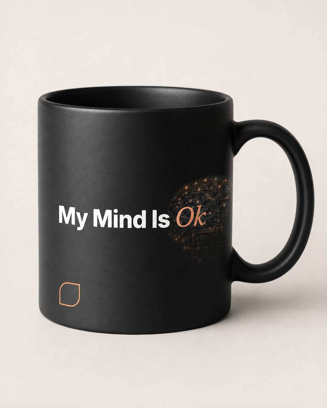 Black MMIO ceramic mug